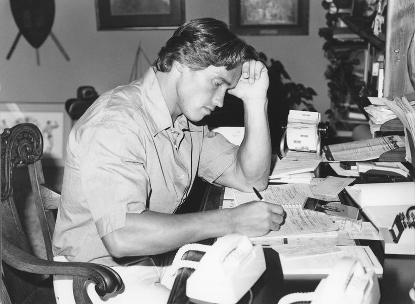 Arnold at his desk